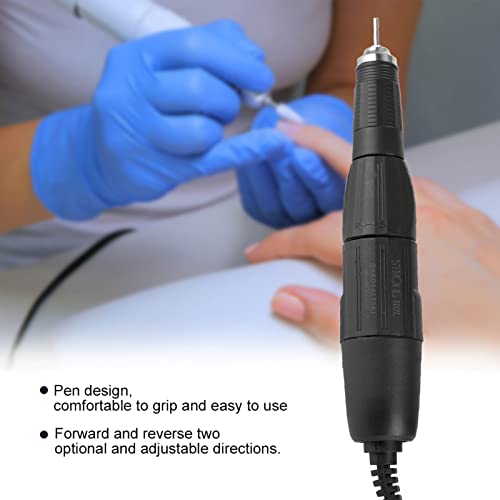 Yosoo Nail Drill Handpiece, 102L-2.35mm Electric Nail Drill Handle Handpiece Professional Electric File Remove Gel Polish Nail Drill Machine Part Replacement for Electric Nail Manicure Machine(Black)