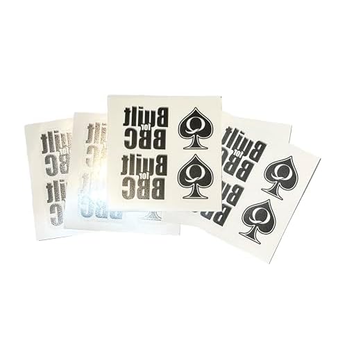 5 Sheet Built for BBC and QoS Temporary Tattoo Set 20 Piece Total