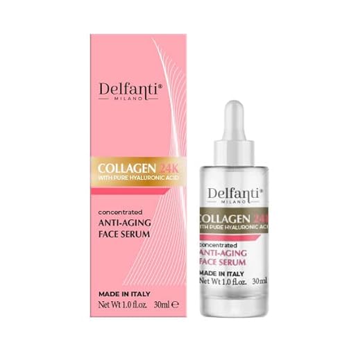Delfanti Milano ? COLLAGEN 24K with pure HYALURONIC Acid ? Concentrated Anti-Aging Face Serum ? Made in Italy