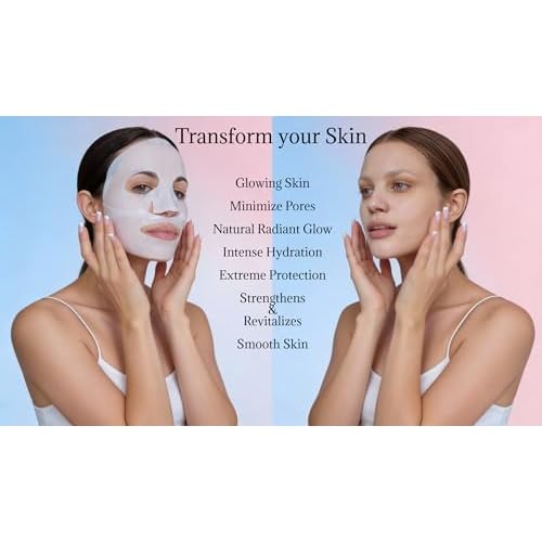 8 Day Glow & Hydration Routine ? Bio Collagen + Hyaluronic Acid Masks (8 Count) | Alternating Face Mask System for Firming, Deep Hydration & Glass Skin