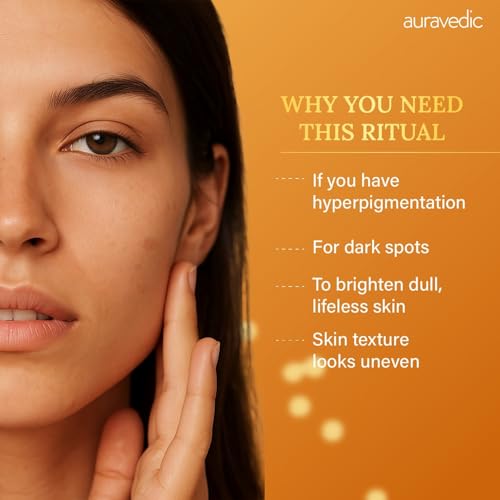 Auravedic Kumkumadi Oil & Skin Oil Combo | Saffron, Turmeric and Winter Cherry Infused Face Moisturizer | Hydrating & Moisturizing | for All Skin Types | 3.38Fl Oz (100ml)