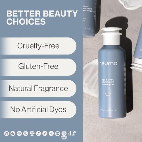 Neuma Neu Repair Conditioner - Protein Hair Treatment for Damaged Hair, Strengthens, Moisturizes, and Reduces Breakage Lemon, Lavender and Fir Needle Scent