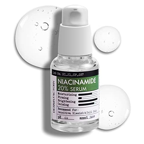 Niacinamide 20% Vitamin B3 Concentrated Face Serum 1 Oz- Damask Rose Water 64.5% No-Scent Defying-Aging Minimizing Pores Pump Fine Lines Sensitive Dull Skin Korean Skincare (1 Fl Oz)