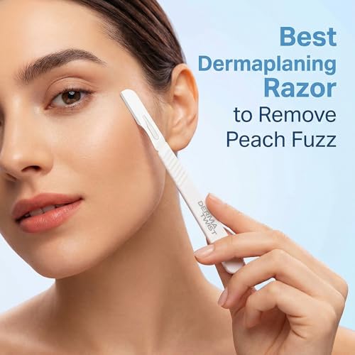 DermaTwist 10R Dermaplane Razor for Women Face ? 20-Pack Sterile Disposable Dermaplane Scalpels Facial Razors for Women Face Dermaplaning Professional Face Shaver