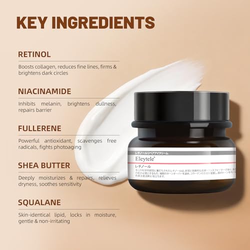 Korean Eye Cream for Dark Circles & Puffiness, 1.06oz Hydrating Under Eye Moisturizer for Fine Lines, Firming, Brightening & Smooth Skin ? Lightweight, Gentle Daily Anti-Aging Eye Treatment
