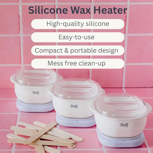 Collapsible Silicone Wax Heater, Wax Warmer for Hair Removal, Fast Heating, Easy Cleanup and Storage, 400ml Capacity, Perfect for At-Home Waxing