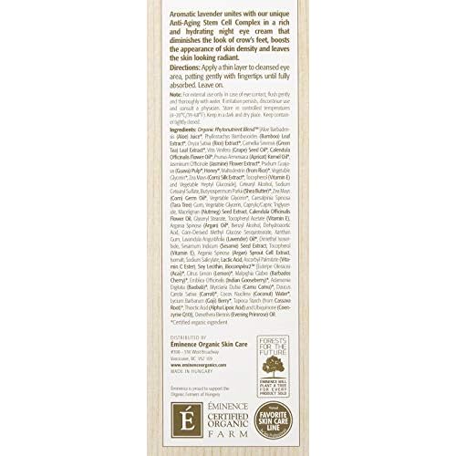 Eminence Lavender Age Corrective Night Eye Cream, 1.05 Ounce