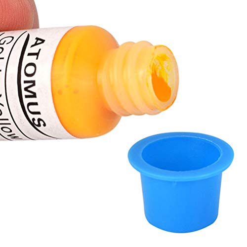 100Pcs Blue Ink Caps Ink Cups Mixed Sizes, Professional Tattoo Supplies£¬ Easy to Use Portable Beauty Products Tattoo Inks
