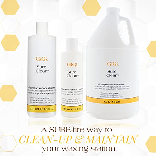 GIGI Sure Clean Wax Remover ? All-Purpose Surface Cleaner for Wax Residue Removal, 8 fl oz