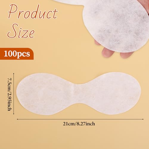 100 Sheets Eye Covers for Facials Disposable Eye Masks Non-woven Cotton Eyes Pads Spa Eyes Masks Care Patches Paper Paper Beauty Sheets for Facial Treatments, Skincare Spa Home Beauty Wet Compress