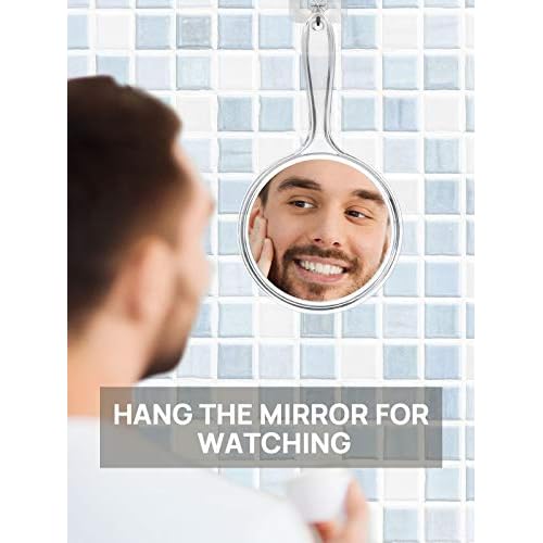 OMIRO Hand Mirror, Double-Sided Handheld Mirror 1X/3X Magnifying Mirror with Handle, Set of 12 (Clear)