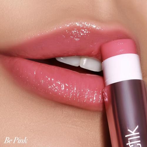 Girlactik Jello Gloss Lip Balm - Original Lip Care with Vitamin E, Aloe Vera, Avocado and Apricot Kernel Oil for Hydrating, Moisturizing Lip Balm with Glossy, Smooth, 4.5 g / 0.15 oz (Be Pink)