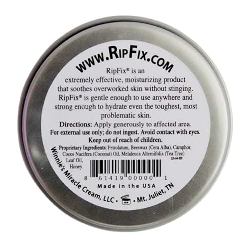 RipFix Hand Repair Balm for Dry Cracked Hands, Hand Salve for Gymnastics and Rock Climbers, Rip Fix Climbing Salve for Men and Women, Premium Gymnast Balm for Hardworking Hands, 3 Classic 1.34 oz Tins