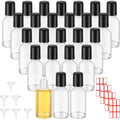 Sumind 24 Sets Clear 30ml Roller Glass Bottle Essential Oil with Stainless Steel Refillable Sample Container Brown Empty Roller Bottle Applicator with Funnel Sticker for Travel