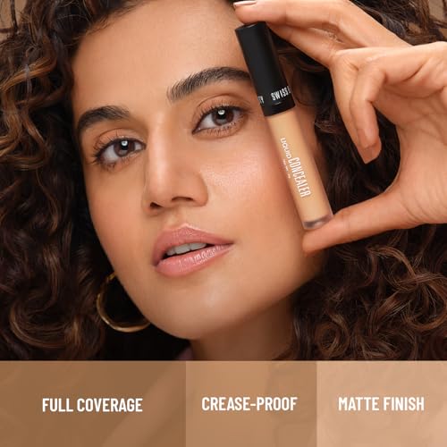 Swiss Beauty Liquid Light Weight Concealer With Full Coverage |Easily Blendable Concealer For Face Makeup With Matte Finish | Shade- Warm Honey, 6g