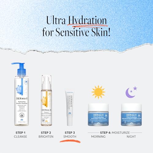 Derma E Hydrating Eye Cream ? Firming and Lifting Hyaluronic Acid Treatment - Under Eye and Upper Eyelid Cream Reduces Puffiness and Appearance of Fine Lines, 0.5 oz