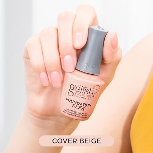 Gelish Foundation Flex ? Flexible Base Coat for Nails, Ridge Filling, & Perfect Protection, Soak-Off Rubber Base Gel Nail Kit for Long-Lasting Nail Strength and Flexibility