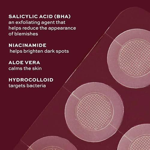 ITK Microneedle Blemish Pimple Patches with Aloe Vera - Blemish Spot Treatment - Reduces Appearance of Blemishes + Dark Spots - Soothes + Heals Skin - Oil-Free for All Skin Types - 6 Count Packet