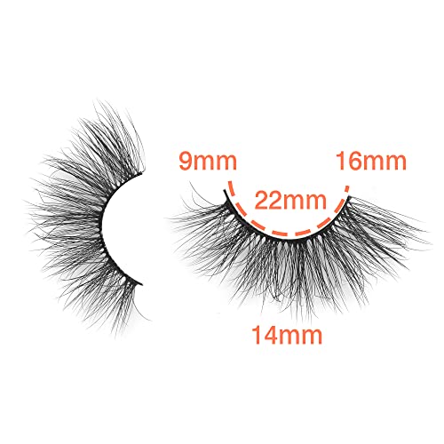 wiwoseo Half Eyelashes False Eyelashes Half Lashes Strip Natural Wispy Lashes Natural Look 14MM Eyelashes 10 Pairs Pack