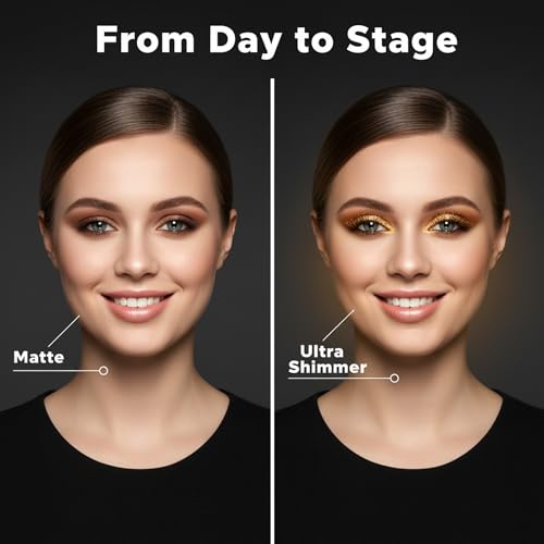 Champagne Gold Shimmer Liquid Eyeshadow, Longwear Waterproof Eye Shadow Cream,Buildable Highly Pigmented Blendable Eye Makeup,Vegan Cruelty-Free Paraben-Free for Older Women Stage makeup 03#