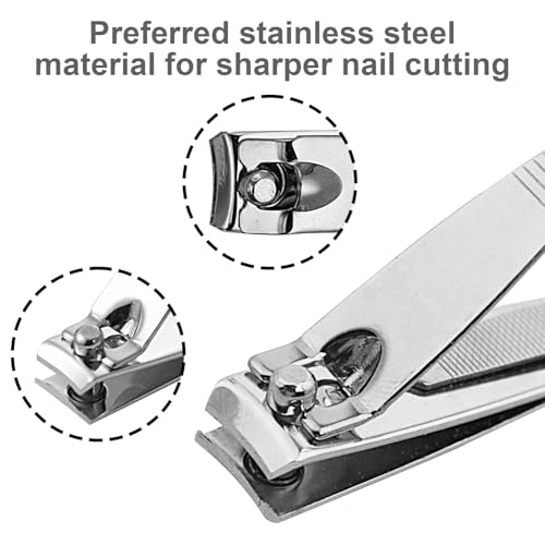 Individually Wrapped Nail Clippers in Bulk Stainless Steel Fingernail Clippers Bulk, Sturdy Thick Toenail Clippers Mini Men Women Nail Tip Cutter Trimmer for Homeless, Travel, Hotel (2 inch 200Count)