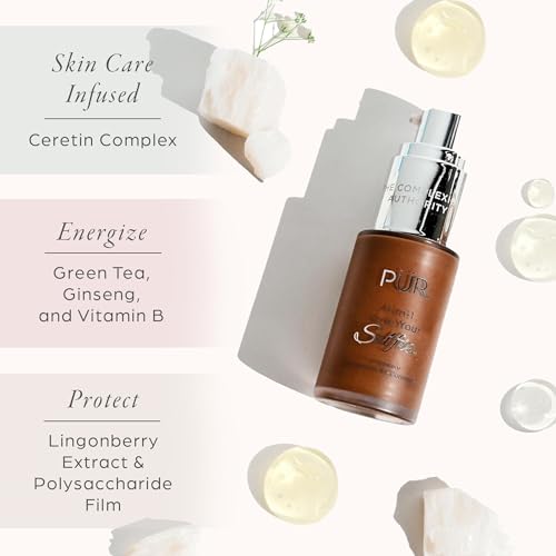 P?R MINERALS 4-in-1 Love Your Selfie Longwear Foundation & Concealer Full Coverage Liquid Foundation, Hydrating Formula, Cruelty Free