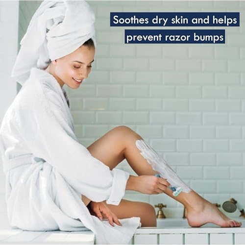 Aveeno Therapeutic Shave Gel with Oat and Vitamin E to Help Prevent Razor Bumps, Soothes Dry Skin and Provides a Close, Smooth Shave with Less Irritation, Fragrance-Free, 7 oz (Pack of 2)