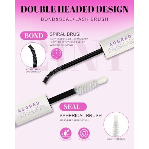 Flora Lash Clusters Kit Wispy Fluffy 8-18mm Hybrid Volume Eyelashes Cluster Extension Kit D Curl Individual DIY False Lash Extension Kit with Lash Bond and Seal, Thin Invisible Black Lash Band