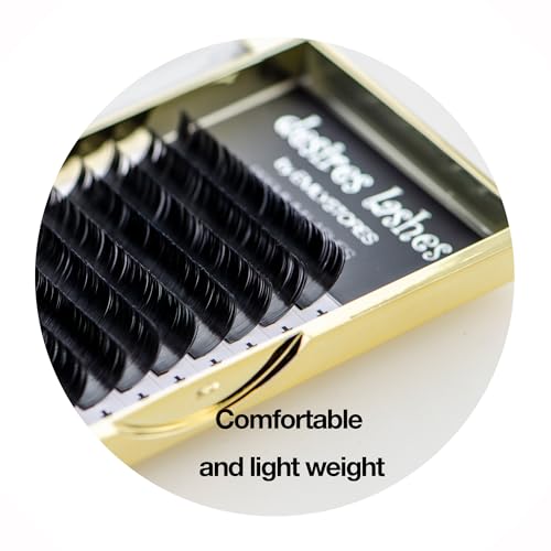 Ellipse Lashes 0.15mm Flat Thickness D Curl Length 10mm Eyelashes Extensions Single Size For Lash Extension(Ellipse,Flat0.15,D,10mm)
