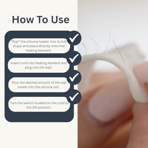 Collapsible Silicone Wax Heater, Wax Warmer for Hair Removal, Fast Heating, Easy Cleanup and Storage, 400ml Capacity, Perfect for At-Home Waxing