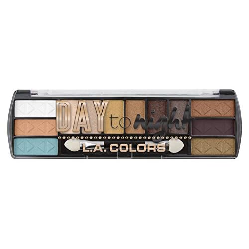 L.A. COLORS Day To Night 12 Color Eyeshadow Palette, Sunset, 0.28 oz. (CES425) (Pack of 2)