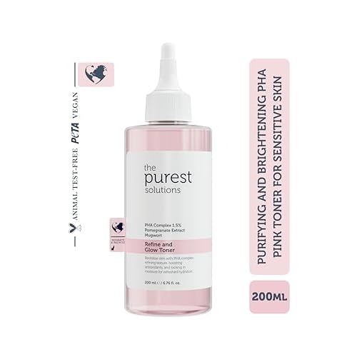 The Purest Solutions Refine & Glow PHA 1.5% Exfoliating Toner for Sensitive Skin ? Purifying & Brightening Facial Toner with Mugwort & Pomegranate Extract for Smooth, Radiant Skin