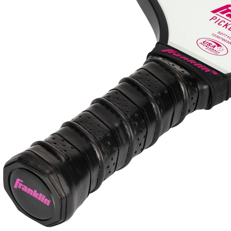 Franklin Pilot Pickleball Paddle - White/Pink, USAPA Approved, 7.7-8.2 oz