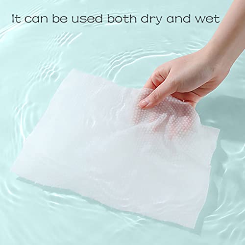 Disposable Face Towel Face Cloths for Washing Soft Cotton Dry Wipes Facial Cloths Towelettes for Washing and Drying, 200 Count Facial Tissue for Cleansing, Skincare and Makeup Remover
