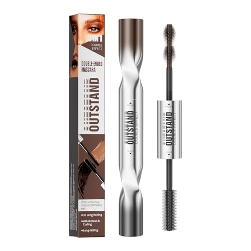Women's Tubing Mascara, 2-in-1 Black & Brown Double-Ended, Volumizing and Lengthening, Waterproof, No Smudge, Hypoallergenic & Easy Removal