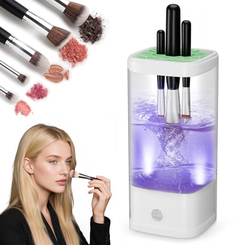 Electric Makeup Brush Cleaner -7000 RPM Plug-In Automatic Brush & Sponge Cleaning Machine with Fast Dry Function - IP65 Waterproof Makeup Brush Cleaner