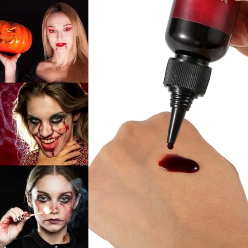 Bowitzki Halloween Makeup Kit Special Effect sfx Makeup,Liquid Latex+Scab Blood+Spray Blood+6 Colors Oil Based Face Paint+SFX bruise wheel+Skin Wax+Stipple Sponges+Latex free Sponges+Spatula+Brushes