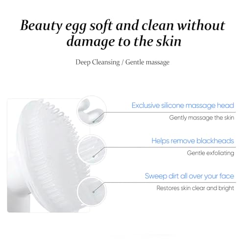 Amino Acid Face Wash with Brush,Foaming Facial Cleanser for Sensitive Skin,Oil-Free Pore Face Cleanser for Women & Men