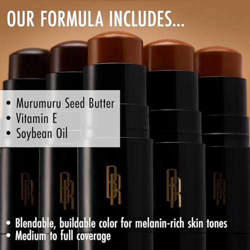 Black Radiance Color Perfect Foundation Stick with Soft Brush Applicator Duo ? Buildable, Blendable Versatile Pigment-Rich Formula - Brownie