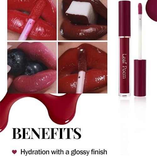 Lip Gloss Set with Glossy and Soft Brush Non-Sticky Moisturizing Lipgloss for Women Lip Makeup Collection (6 Pcs B)