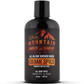 Rocky Mountain Barber Company Cedar Spice All-In-One Body Wash ? Shampoo, Body Wash, Conditioner, Face Wash & Beard Wash with Essential Oils - 8 oz