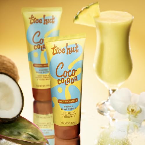 Tree Hut Whipped Shave Butter Coco Colada, Hydrating & Moisturizing Shave Cream with Shea Butter & Aloe, Smooth Glide for Soft Skin, Tropical Scent, 7 Fl Oz