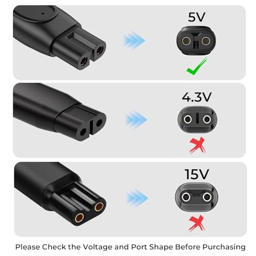5V Charger for Philips One Blade, Shave QP2834 QP2724 QP1324 PQ888 PQ889, MG5910 MG7910 MG7960 MG9510 MG9560, X3001 Electric Shaver Trimmer
