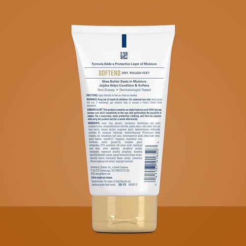 Gold Bond Softening Foot Cream, 4 oz., Foot Lotion with Shea Butter to Soften Rough & Dry Feet