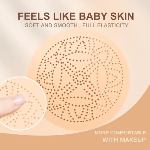 Air Cushion CC Cream Mushroom Head - Moisturizing Screw Lid Concealer Makeup Base Create Long-Lasting & Waterproof Makeup, Cushion Foundation Full Coverage for All Skin Types (Natural)