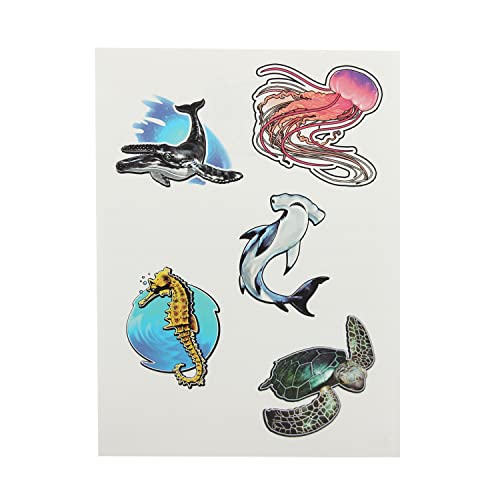 Abacus Brands Sea Creatures AR Tattoos - Magic Augmented Reality Hologram Temporary Tattoos Come to Life with Smart Phone - 4D for Kids