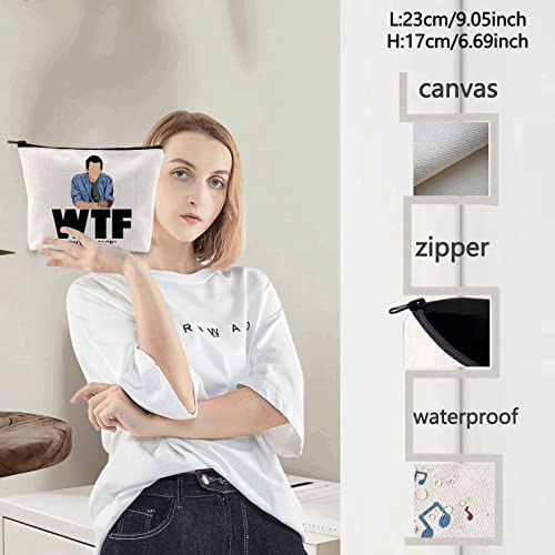 LEVLO Family Modern TV Show Cosmetic Make Up Bag Phil Dunphy Fans Gift WTF Why The Face Modern Family Makeup Zipper Pouch Bag For Friend Family (WTF Why The Face)