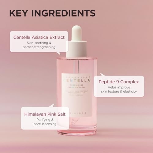 SKIN1004 Centella Poremizing Fresh Ampoule 1.69 fl.oz, 50ml, Korean Pink Serum for Enlarged Pores Minimizing with Madagascar Centella and Himalayan Pink Salt, Hydrating Facial Serum, Korean Skin Care