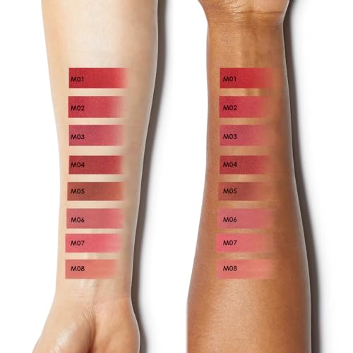 CARSLAN Light Cream Longwear Lipstick, 12H Longlasting Matte Lipstick, High Impact Lip color with Moisturizing Formula with Vitamin E, M01, 0.06 Oz