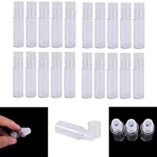 20Pcs Mini Clear 3ml Loose Powder Container Plastic Bottle Empty Cosmetic Sifter Loose Powder Jars Container Refillable Bottle